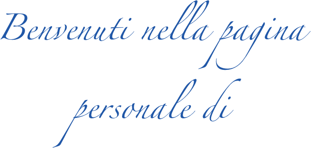 Benvenuti nella pagina personale di 
